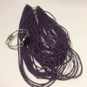 Seed beads and moon stones!